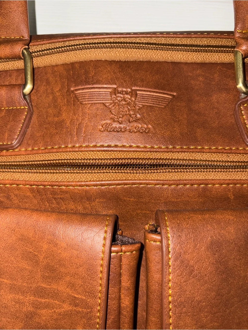Men's Leather Briefcase Bag in Brown - Classic Work Messenger